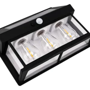 FAROL SOLAR APLIQUE TRIPLE AMPOLLETA